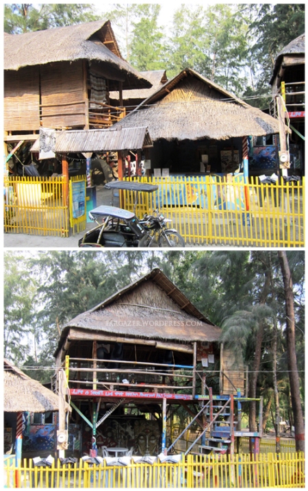 The Circle Hostel's exterior. The bottom photo is of the common area. The one on the left side of the top photo is where the hammocks are.